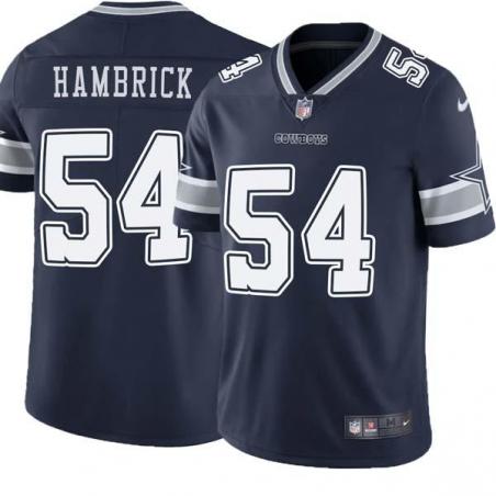 Navy Darren Hambrick Cowboys #54 Stitched American Football Jersey Custom Sewn-on Patches Mens Womens Youth