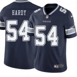 Navy Darryl Hardy Cowboys #54 Stitched American Football Jersey Custom Sewn-on Patches Mens Womens Youth