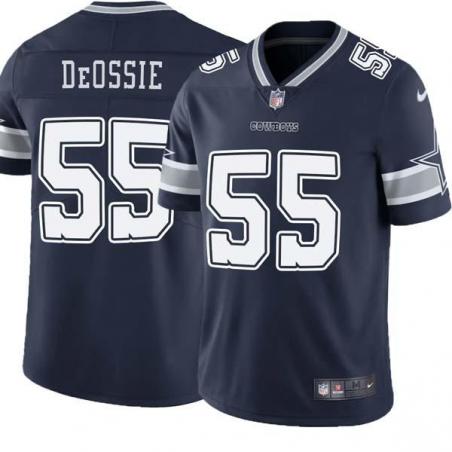 Navy Steve DeOssie Cowboys #55 Stitched American Football Jersey Custom Sewn-on Patches Mens Womens Youth