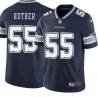Navy Bruce Huther Cowboys #55 Stitched American Football Jersey Custom Sewn-on Patches Mens Womens Youth