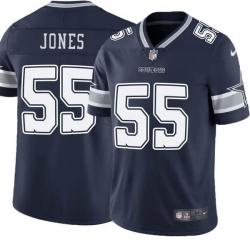 Navy Edgar Jones Cowboys #55 Stitched American Football Jersey Custom Sewn-on Patches Mens Womens Youth