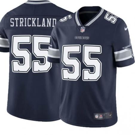 Navy Fred Strickland Cowboys #55 Stitched American Football Jersey Custom Sewn-on Patches Mens Womens Youth