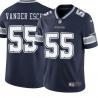 Navy Leighton Vander Esch Cowboys #55 Stitched American Football Jersey Custom Sewn-on Patches Mens Womens Youth