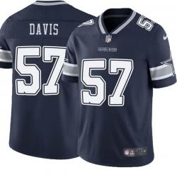 Navy Kyle Davis Cowboys #57 Stitched American Football Jersey Custom Sewn-on Patches Mens Womens Youth