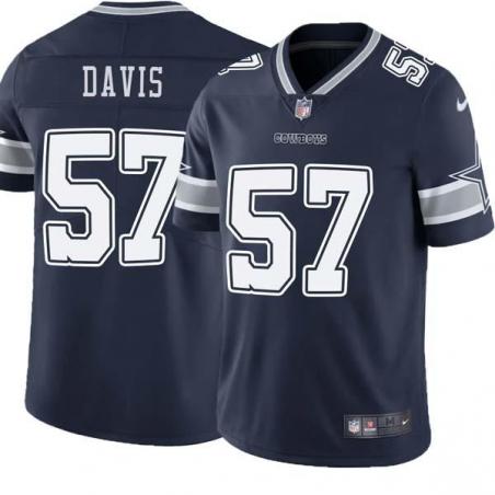 Navy Kyle Davis Cowboys #57 Stitched American Football Jersey Custom Sewn-on Patches Mens Womens Youth