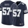 Navy Kyle Davis Cowboys #57 Stitched American Football Jersey Custom Sewn-on Patches Mens Womens Youth