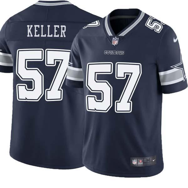 Navy Mike Keller Cowboys #57 Stitched American Football Jersey Custom Sewn-on Patches Mens Womens Youth