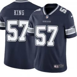 Navy Angelo King Cowboys #57 Stitched American Football Jersey Custom Sewn-on Patches Mens Womens Youth