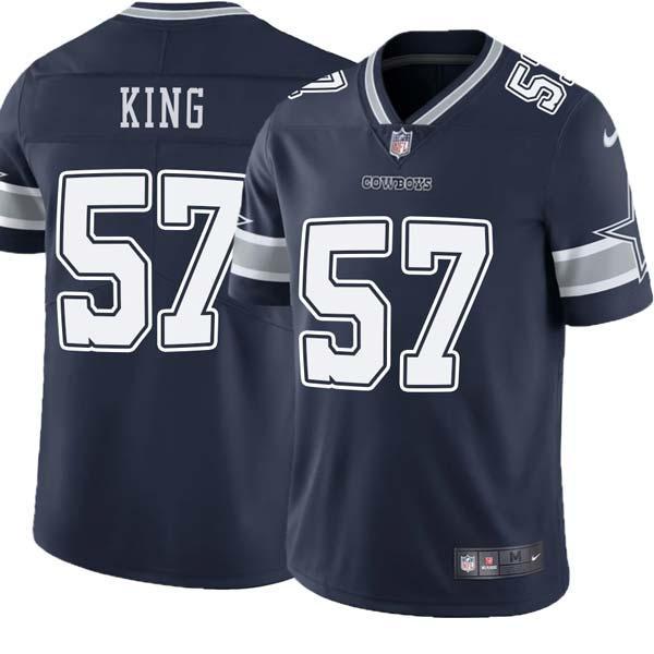 Navy Angelo King Cowboys #57 Stitched American Football Jersey Custom Sewn-on Patches Mens Womens Youth