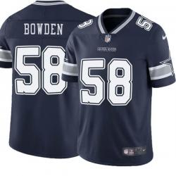 Navy Joe Bowden Cowboys #58 Stitched American Football Jersey Custom Sewn-on Patches Mens Womens Youth
