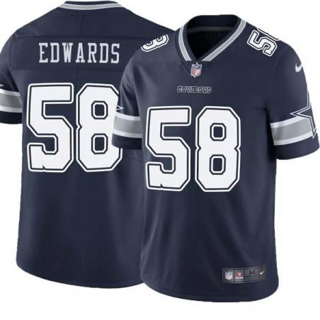 Navy Dixon Edwards Cowboys #58 Stitched American Football Jersey Custom Sewn-on Patches Mens Womens Youth