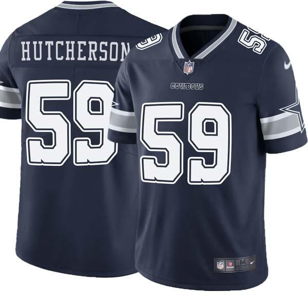 Navy Ken Hutcherson Cowboys #59 Stitched American Football Jersey Custom Sewn-on Patches Mens Womens Youth