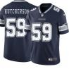 Navy Ken Hutcherson Cowboys #59 Stitched American Football Jersey Custom Sewn-on Patches Mens Womens Youth