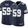 Navy Ernie Sims Cowboys #59 Stitched American Football Jersey Custom Sewn-on Patches Mens Womens Youth