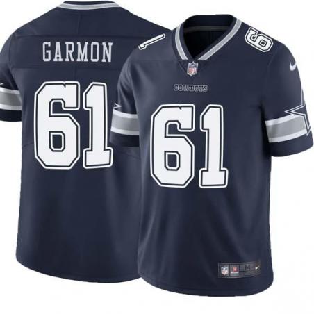 Navy Kelvin Garmon Cowboys #61 Stitched American Football Jersey Custom Sewn-on Patches Mens Womens Youth