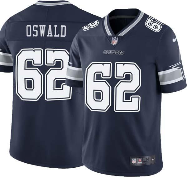 Navy Paul Oswald Cowboys #62 Stitched American Football Jersey Custom Sewn-on Patches Mens Womens Youth