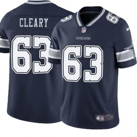 Navy Emmett Cleary Cowboys #63 Stitched American Football Jersey Custom Sewn-on Patches Mens Womens Youth