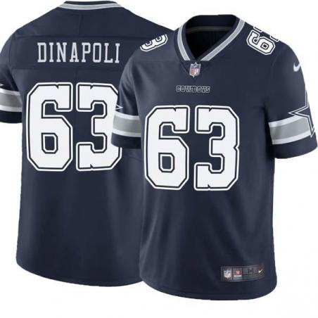 Navy Gennaro DiNapoli Cowboys #63 Stitched American Football Jersey Custom Sewn-on Patches Mens Womens Youth