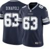 Navy Gennaro DiNapoli Cowboys #63 Stitched American Football Jersey Custom Sewn-on Patches Mens Womens Youth