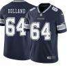 Navy Montrae Holland Cowboys #64 Stitched American Football Jersey Custom Sewn-on Patches Mens Womens Youth