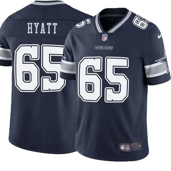 Navy Mitch Hyatt Cowboys #65 Stitched American Football Jersey Custom Sewn-on Patches Mens Womens Youth