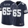 Navy Tony Slaton Cowboys #65 Stitched American Football Jersey Custom Sewn-on Patches Mens Womens Youth