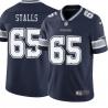 Navy Dave Stalls Cowboys #65 Stitched American Football Jersey Custom Sewn-on Patches Mens Womens Youth