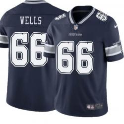 Navy Norm Wells Cowboys #66 Stitched American Football Jersey Custom Sewn-on Patches Mens Womens Youth