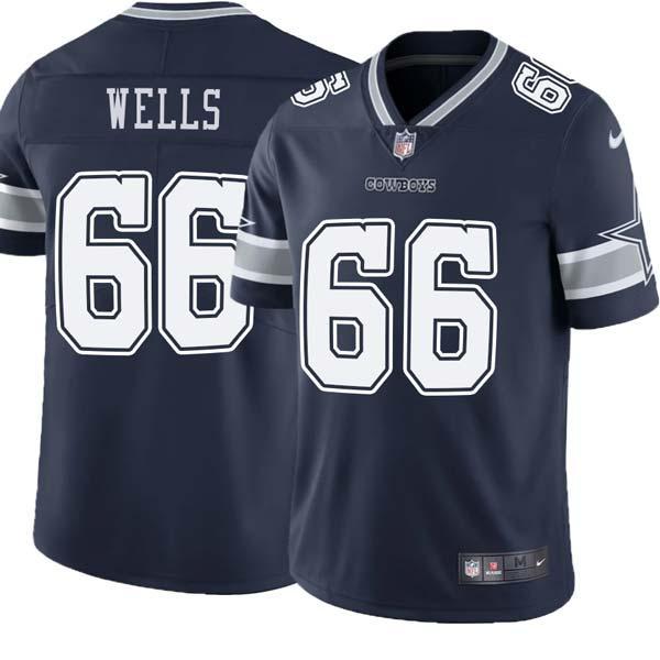 Navy Norm Wells Cowboys #66 Stitched American Football Jersey Custom Sewn-on Patches Mens Womens Youth