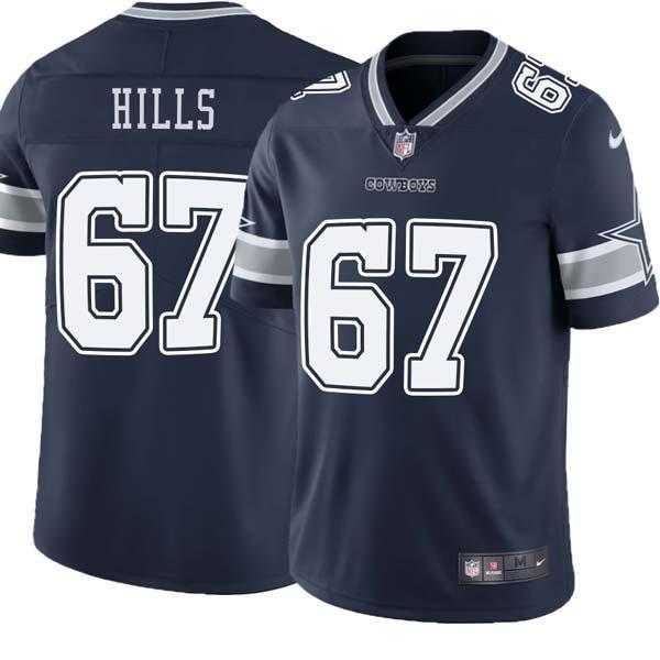 Navy Tony Hills Cowboys #67 Stitched American Football Jersey Custom Sewn-on Patches Mens Womens Youth
