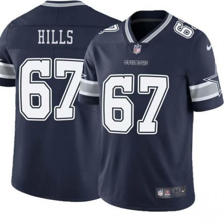 Navy Tony Hills Cowboys #67 Stitched American Football Jersey Custom Sewn-on Patches Mens Womens Youth