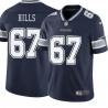 Navy Tony Hills Cowboys #67 Stitched American Football Jersey Custom Sewn-on Patches Mens Womens Youth