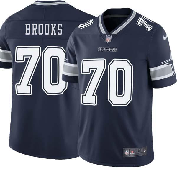 Navy Ethan Brooks Cowboys #70 Stitched American Football Jersey Custom Sewn-on Patches Mens Womens Youth