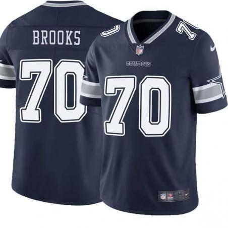 Navy Ethan Brooks Cowboys #70 Stitched American Football Jersey Custom Sewn-on Patches Mens Womens Youth