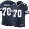 Navy Ethan Brooks Cowboys #70 Stitched American Football Jersey Custom Sewn-on Patches Mens Womens Youth