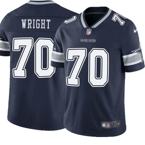 Navy Rayfield Wright Cowboys #70 Stitched American Football Jersey Custom Sewn-on Patches Mens Womens Youth