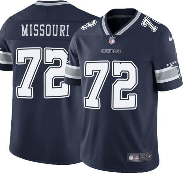 Navy Dwayne Missouri Cowboys #72 Stitched American Football Jersey Custom Sewn-on Patches Mens Womens Youth