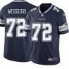 Navy Dwayne Missouri Cowboys #72 Stitched American Football Jersey Custom Sewn-on Patches Mens Womens Youth