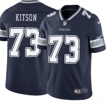 Navy Syd Kitson Cowboys #73 Stitched American Football Jersey Custom Sewn-on Patches Mens Womens Youth