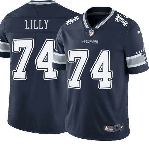Navy Bob Lilly Cowboys #74 Stitched American Football Jersey Custom Sewn-on Patches Mens Womens Youth