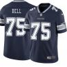 Navy Byron Bell Cowboys #75 Stitched American Football Jersey Custom Sewn-on Patches Mens Womens Youth