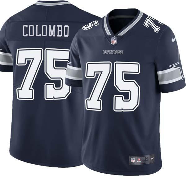 Navy Marc Colombo Cowboys #75 Stitched American Football Jersey Custom Sewn-on Patches Mens Womens Youth