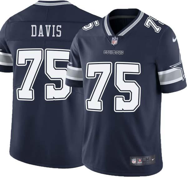 Navy Ryan Davis Cowboys #75 Stitched American Football Jersey Custom Sewn-on Patches Mens Womens Youth
