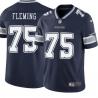Navy Cameron Fleming Cowboys #75 Stitched American Football Jersey Custom Sewn-on Patches Mens Womens Youth