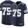 Navy Phil Pozderac Cowboys #75 Stitched American Football Jersey Custom Sewn-on Patches Mens Womens Youth