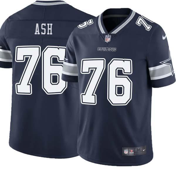 Navy Richard Ash Cowboys #76 Stitched American Football Jersey Custom Sewn-on Patches Mens Womens Youth