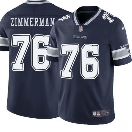 Navy Jeff Zimmerman Cowboys #76 Stitched American Football Jersey Custom Sewn-on Patches Mens Womens Youth