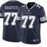 Navy Byron Bradfute Cowboys #77 Stitched American Football Jersey Custom Sewn-on Patches Mens Womens Youth