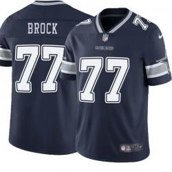 Navy Clyde Brock Cowboys #77 Stitched American Football Jersey Custom Sewn-on Patches Mens Womens Youth