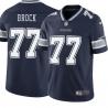 Navy Clyde Brock Cowboys #77 Stitched American Football Jersey Custom Sewn-on Patches Mens Womens Youth
